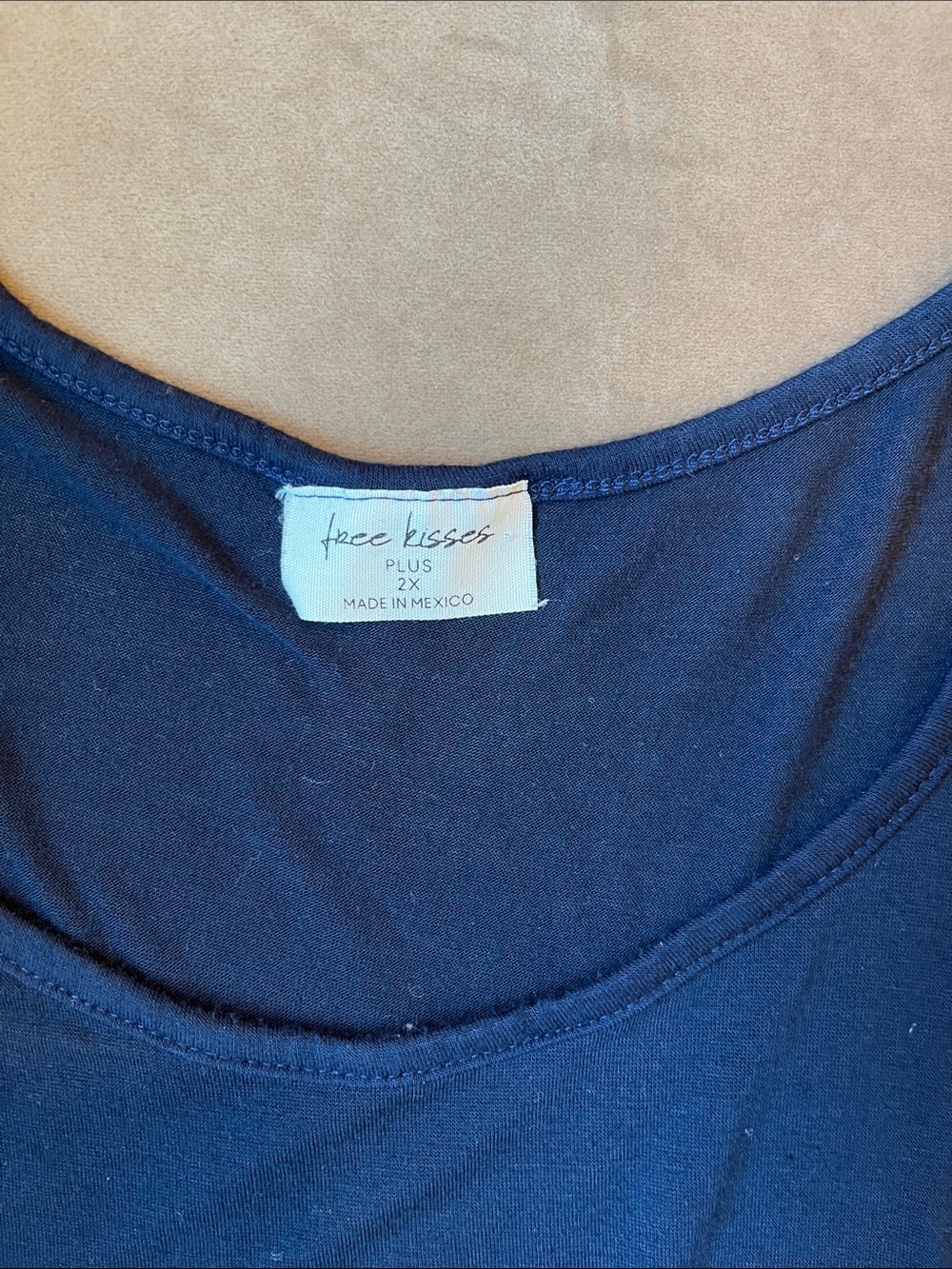 Free Kisses Navy Blue Anchor Scoop Neck Crochet Lace Panels - Picture 2 of 9